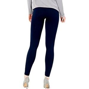Assets By Spanx Navy Blue Tummy Control Shaping Seamless Leggings Women's Size M
